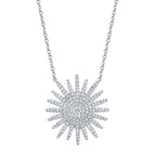 0.43CT 14K W/G DIAMOND STARBURST NECKLACE