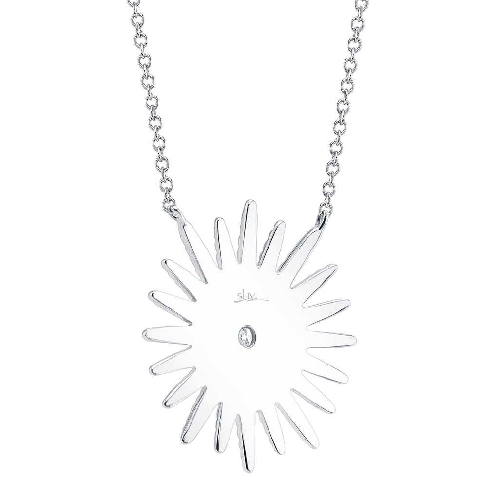 0.43CT 14K W/G DIAMOND STARBURST NECKLACE