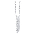 0.43CT 14K W/G DIAMOND STARBURST NECKLACE