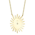 0.43CT 14K Y/G DIAMOND STARBURST NECKLACE