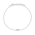 0.04CT 14K W/G DIAMOND INFINITY BRACELET