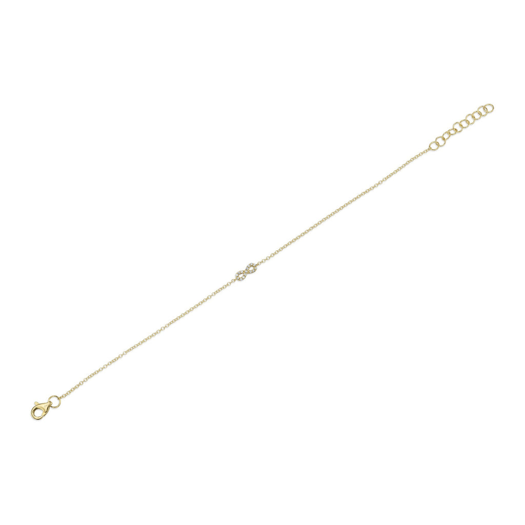 0.04CT 14K Y/G DIAMOND INFINITY BRACELET