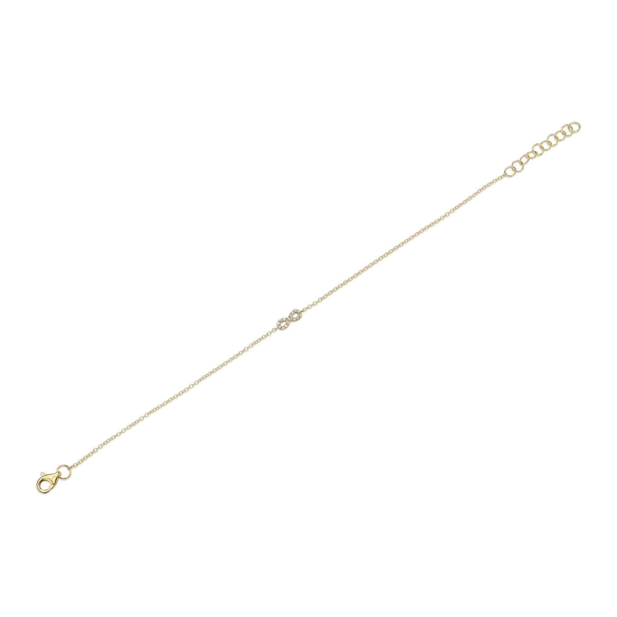 0.04CT 14K Y/G DIAMOND INFINITY BRACELET