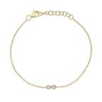 0.04CT 14K Y/G DIAMOND INFINITY BRACELET