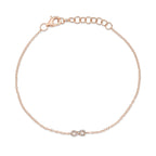 0.04CT 14K R/G DIAMOND INFINITY BRACELET
