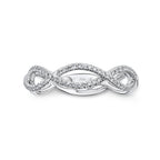 0.19CT 14K W/G DIAMOND INFINITY RING