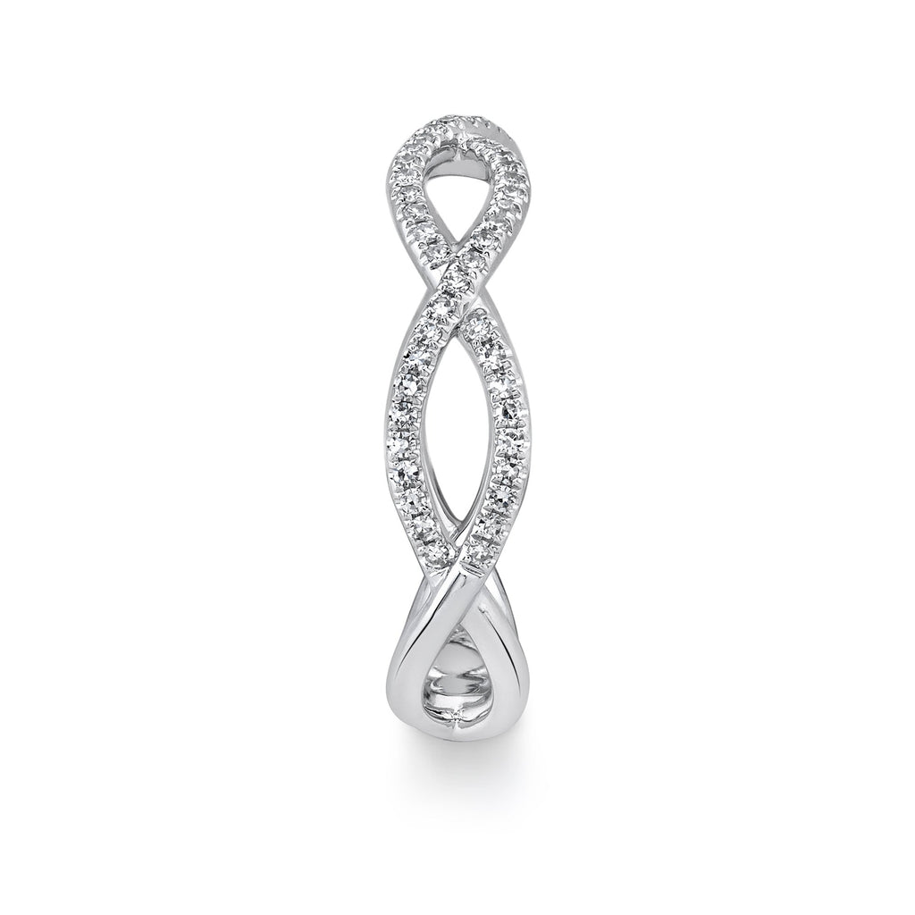 0.19CT 14K W/G DIAMOND INFINITY RING