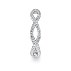 0.19CT 14K W/G DIAMOND INFINITY RING