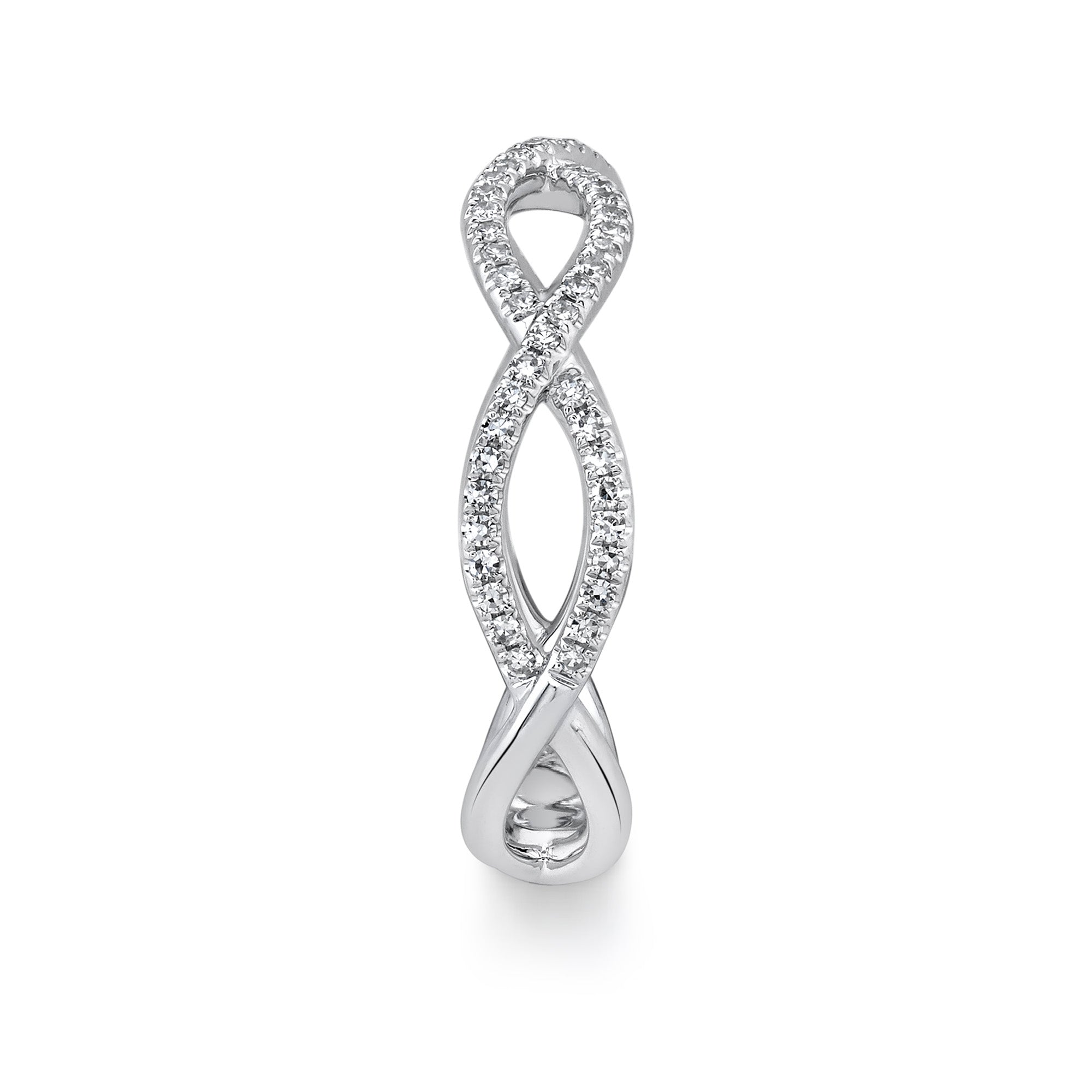 0.19CT 14K W/G DIAMOND INFINITY RING