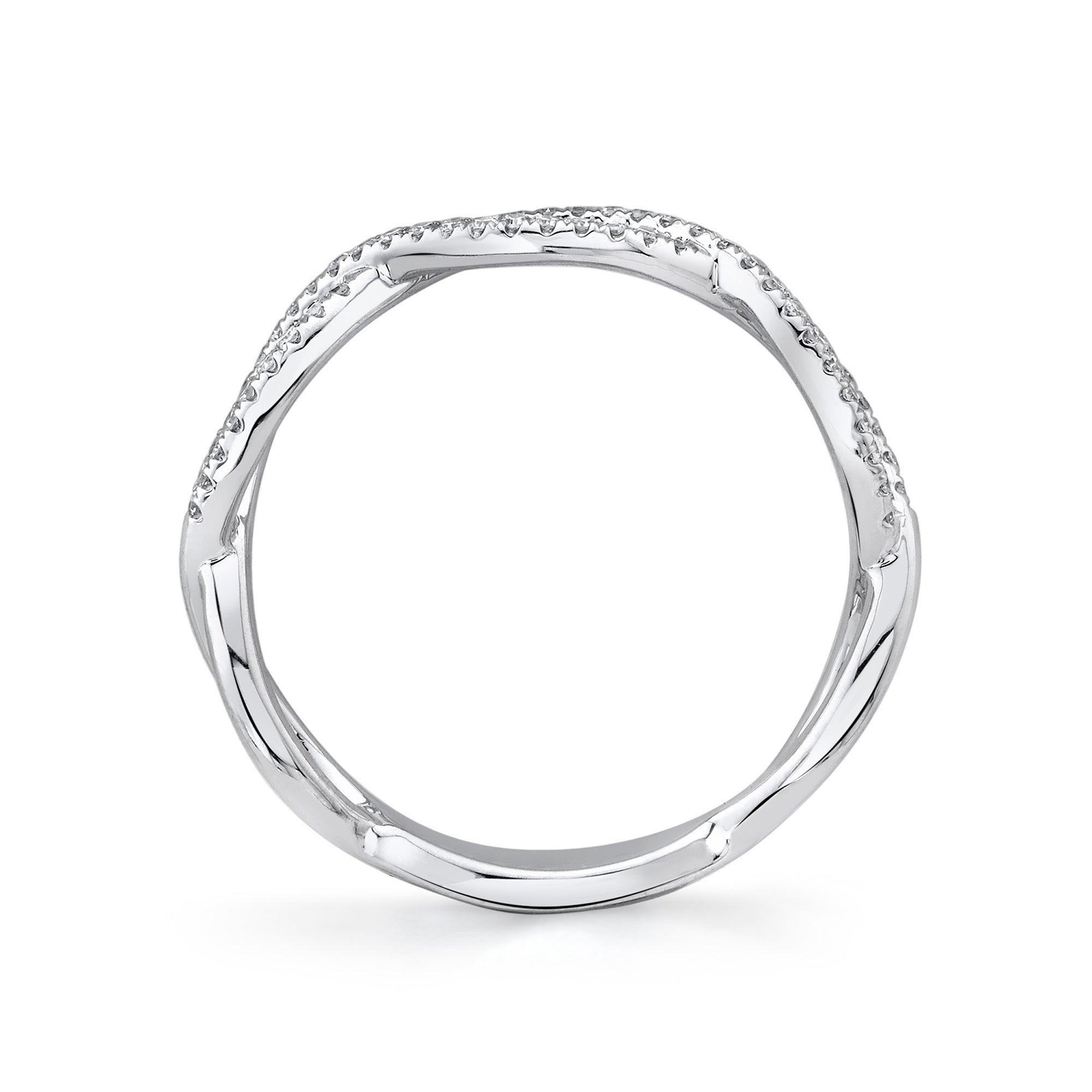 0.19CT 14K W/G DIAMOND INFINITY RING