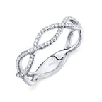 0.19CT 14K W/G DIAMOND INFINITY RING