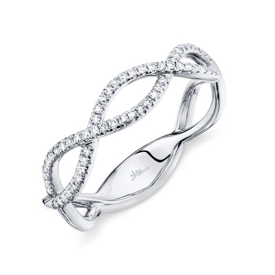 0.19CT 14K W/G DIAMOND INFINITY RING