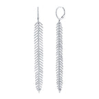 1.43CT 14K W/G DIAMOND FEATHER EARRING