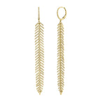 1.43CT 14K Y/G DIAMOND FEATHER EARRING