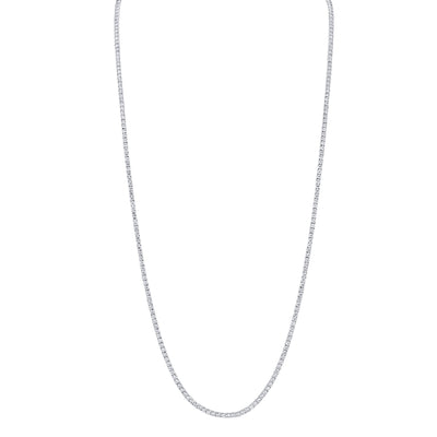 8.70CT 14K W/G DIAMOND TENNIS NECKLACE 36"