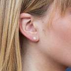 0.24CT 14K Y/G DIAMOND STARBURST STUD EARRING