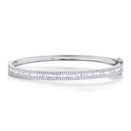 1.74CT 14K W/G DIAMOND BAGUETTE BANGLE