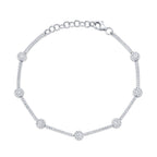 0.88CT 14K W/G DIAMOND BRACELET