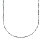 3.96CT 14K W/G DIAMOND TENNIS NECKLACE