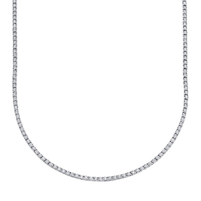 3.96CT 14K W/G DIAMOND TENNIS NECKLACE
