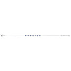 0.21CT DIAMOND & 0.53CT BLUE SAPPHIRE 14K W/G BRACELET