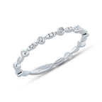 0.06CT 14K W/G DIAMOND LADY'S BAND SZ 6