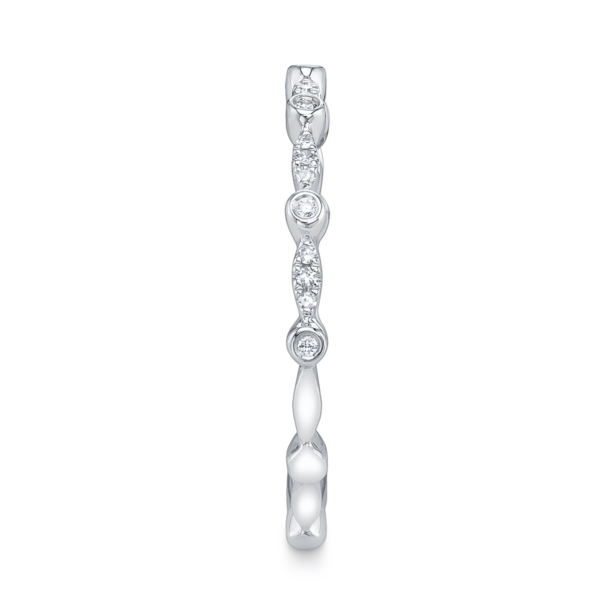 0.06CT 14K W/G DIAMOND LADY'S BAND
