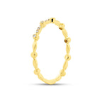 0.06CT 14K Y/G DIAMOND LADY'S BAND SZ 6