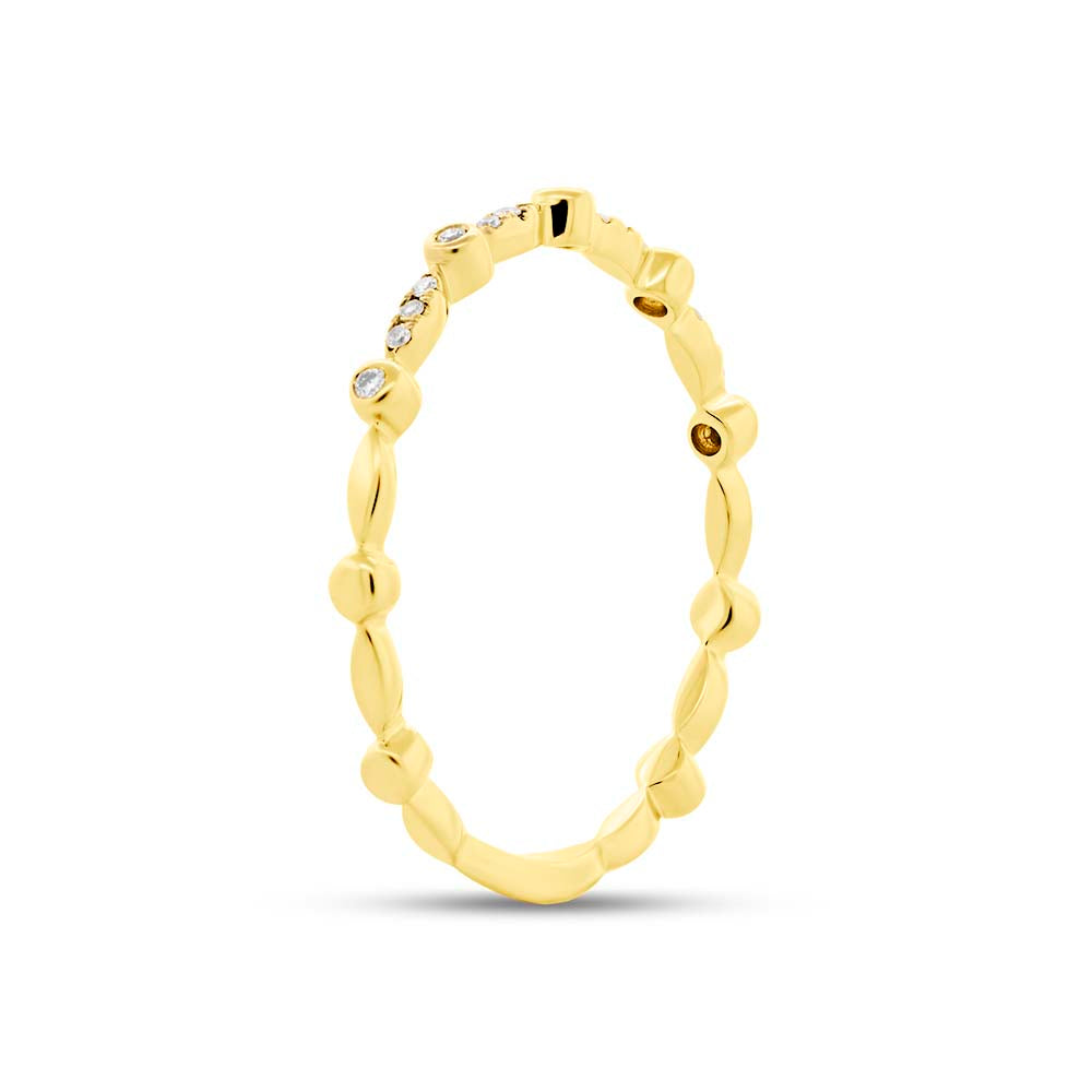 0.06CT 14K Y/G DIAMOND LADY'S BAND SZ 6