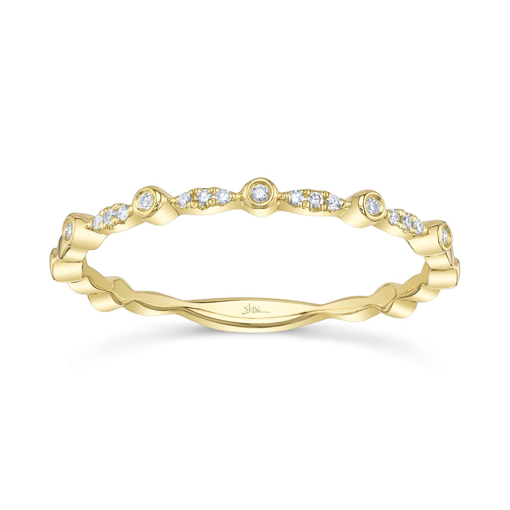 0.06CT 14K Y/G DIAMOND LADY'S BAND