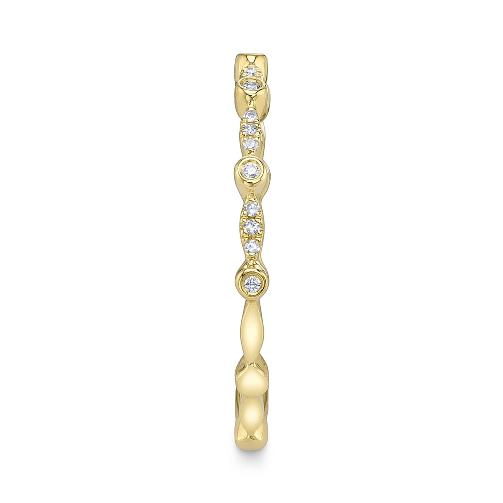 0.06CT 14K Y/G DIAMOND LADY'S BAND