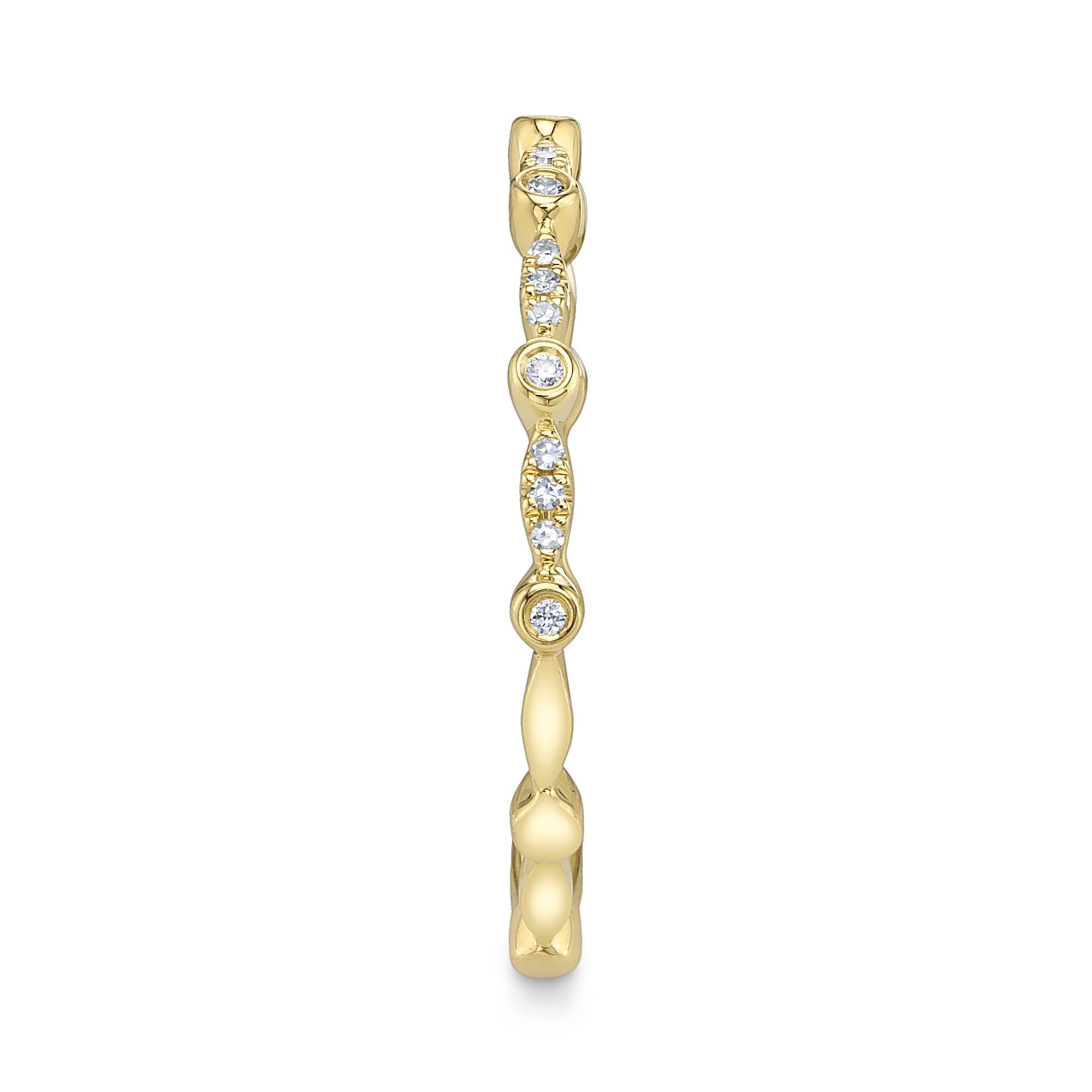 0.06CT 14K Y/G DIAMOND LADY'S BAND