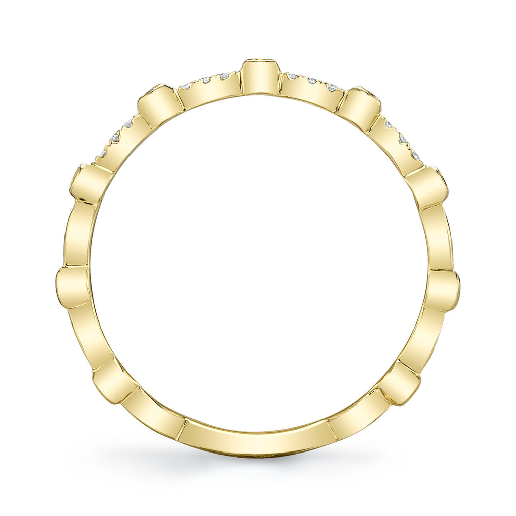 0.06CT 14K Y/G DIAMOND LADY'S BAND