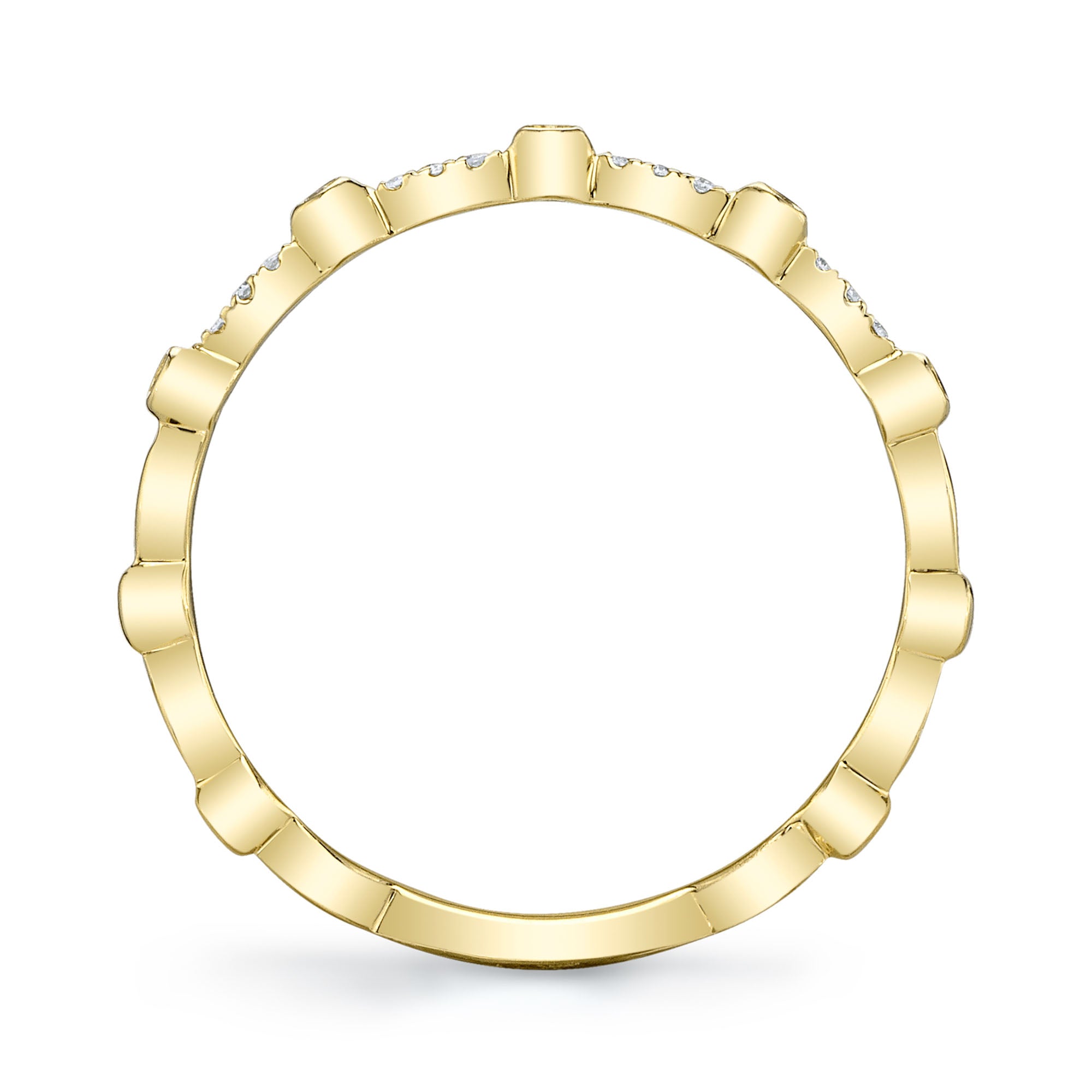 0.06CT 14K Y/G DIAMOND LADY'S BAND