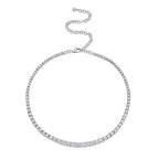 4.39CT 14K W/G DIAMOND TENNIS NECKLACE