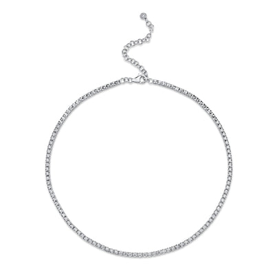 2.49CT 14K W/G DIAMOND TENNIS NECKLACE
