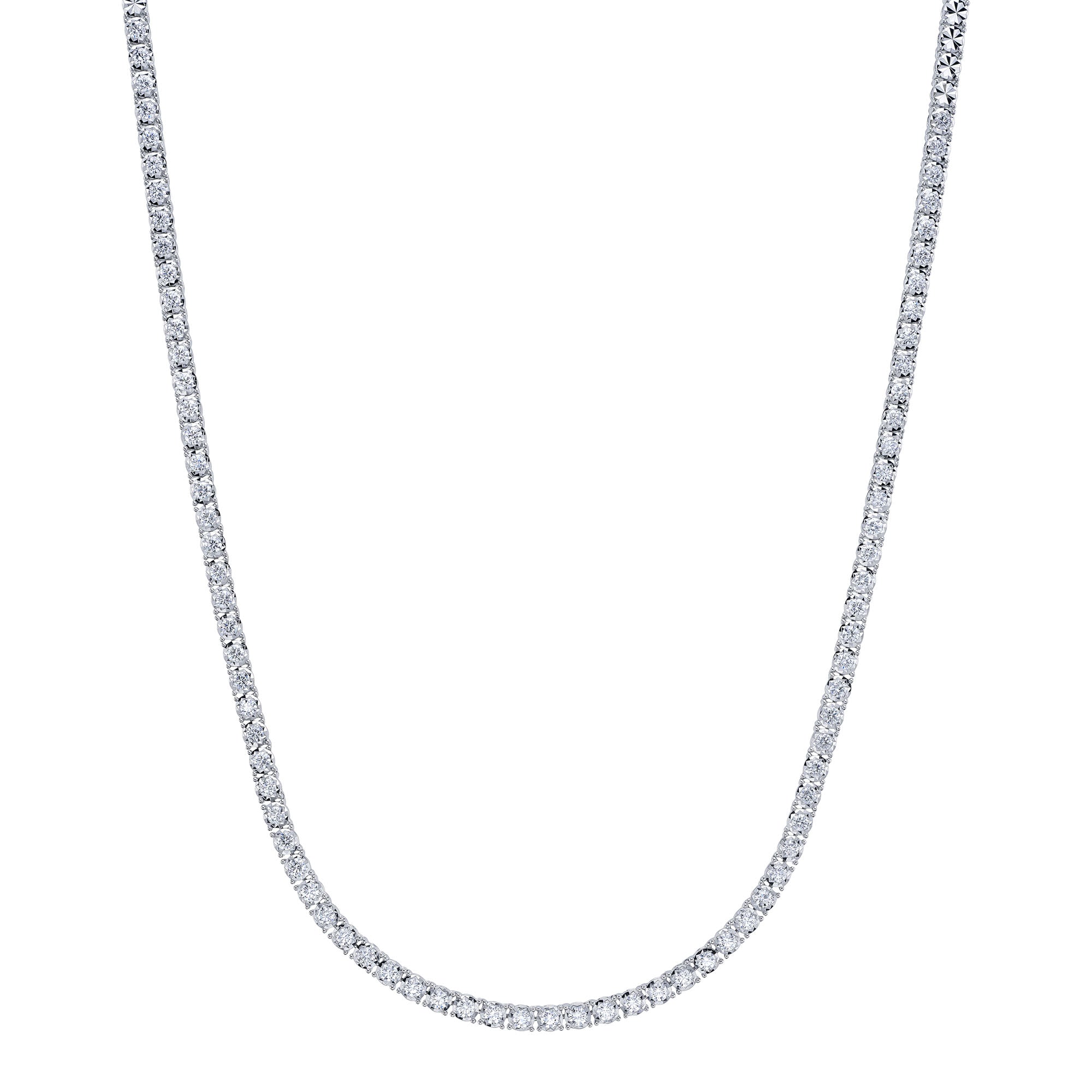 2.49CT 14K W/G DIAMOND TENNIS NECKLACE