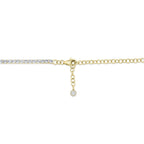 2.49CT 14K Y/G DIAMOND TENNIS NECKLACE