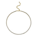 2.49CT 14K Y/G DIAMOND TENNIS NECKLACE