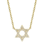 0.11CT 14K Y/G DIAMOND STAR OF DAVID NECKLACE