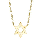 0.11CT 14K Y/G DIAMOND STAR OF DAVID NECKLACE