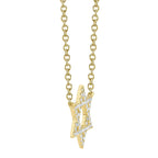 0.11CT 14K Y/G DIAMOND STAR OF DAVID NECKLACE