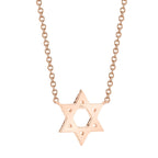 0.11CT 14K R/G DIAMOND STAR OF DAVID NECKLACE