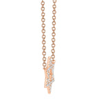 0.11CT 14K R/G DIAMOND STAR OF DAVID NECKLACE