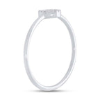 0.04CT 14K W/G DIAMOND LADY'S RING - INITIAL O