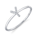 0.03CT 14K W/G DIAMOND LADY'S RING - INITIAL Y