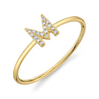 0.05CT 14K Y/G DIAMOND LADY'S RING - INITIAL M
