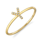 0.03CT 14K Y/G DIAMOND LADY'S RING - INITIAL Y