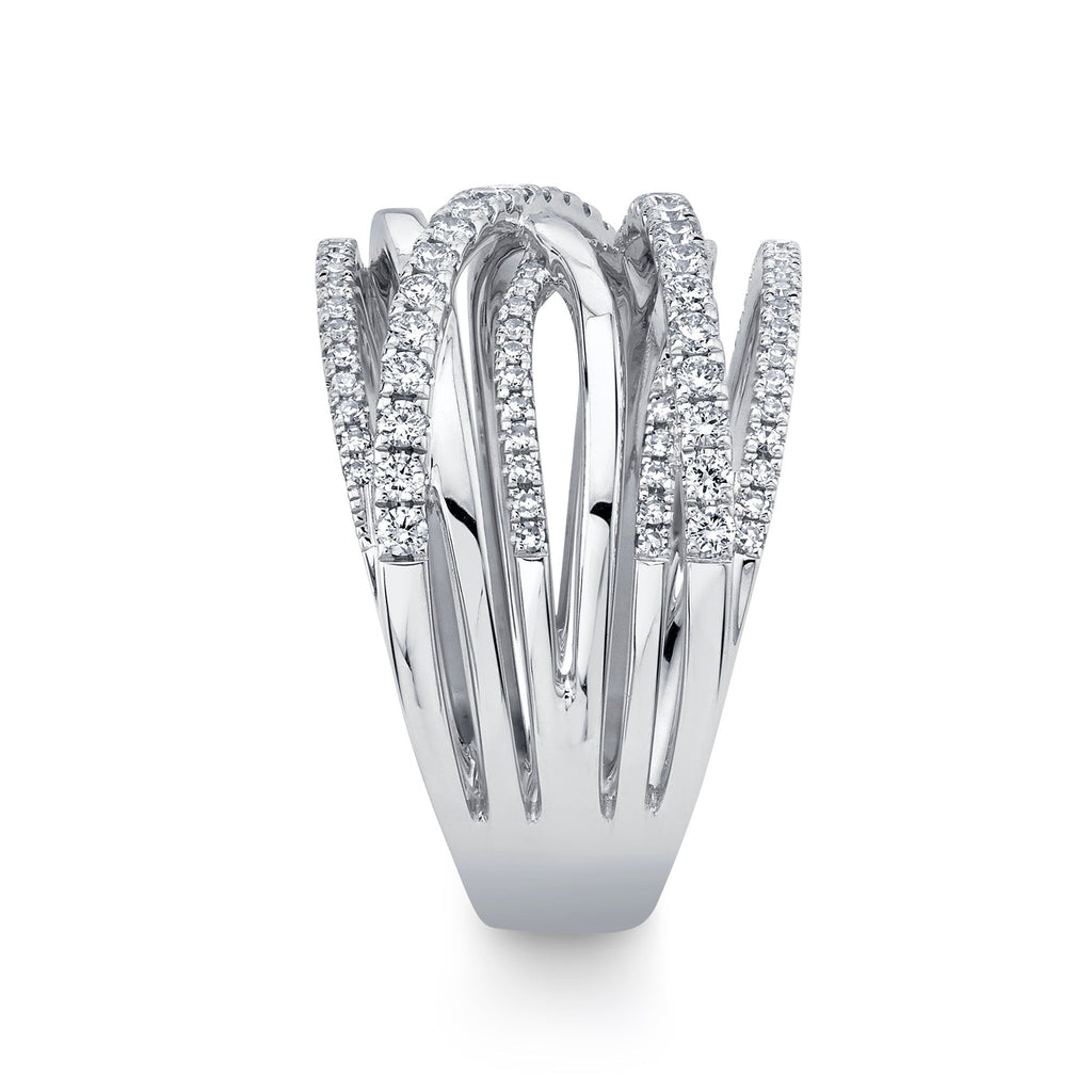 0.62CT 14K W/G DIAMOND BRIDGE RING