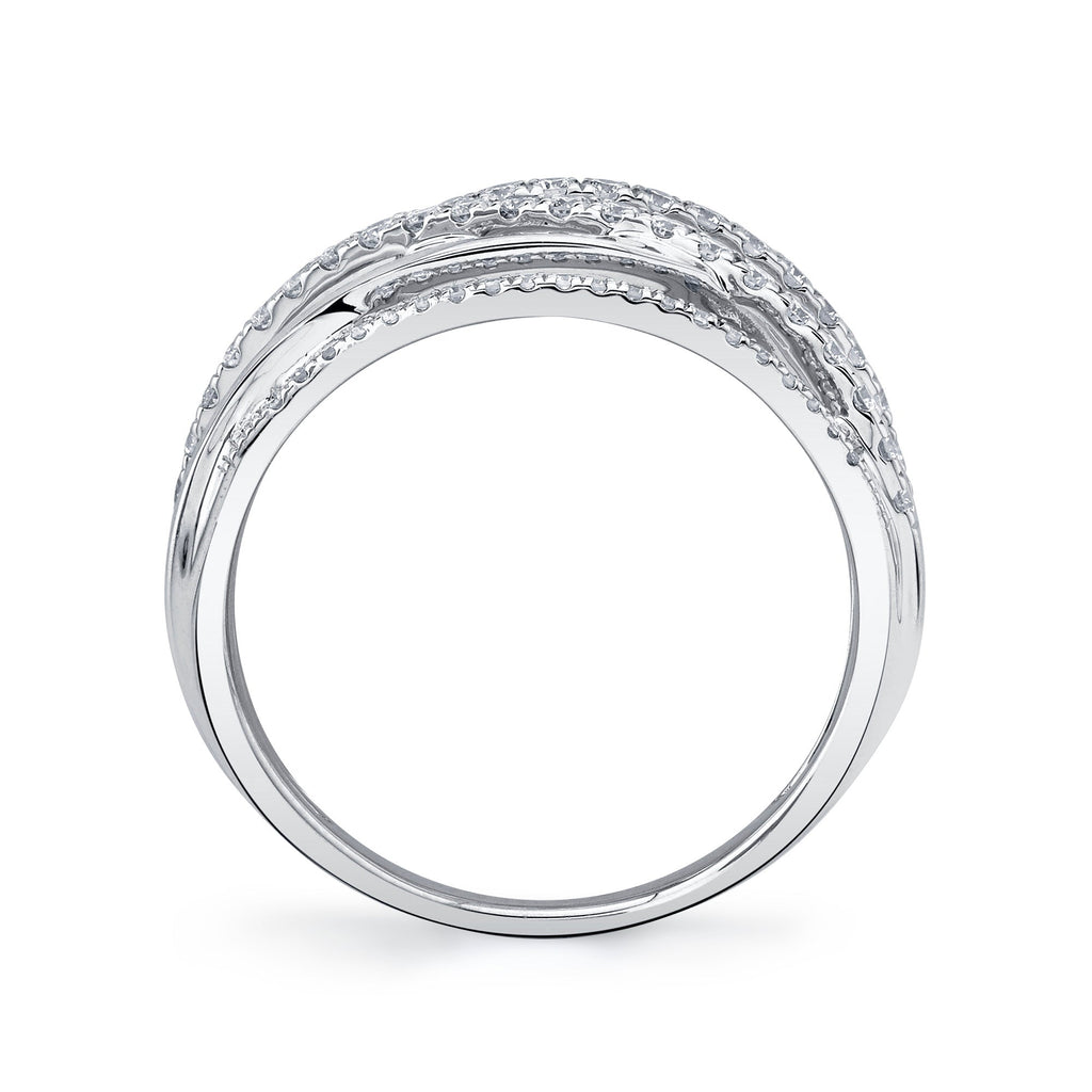 0.62CT 14K W/G DIAMOND BRIDGE RING